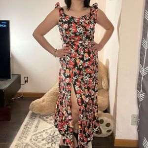 Floral slit dress